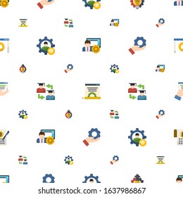 gear icons pattern seamless. Included editable flat social media management, Blog management, Innovation business, skill, Web Infrastructure icons. gear icons for web and mobile.