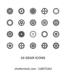 Gear icons set.