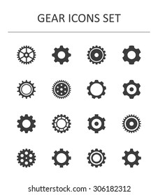 Gear icons set