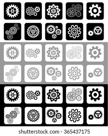 Gear icons set.