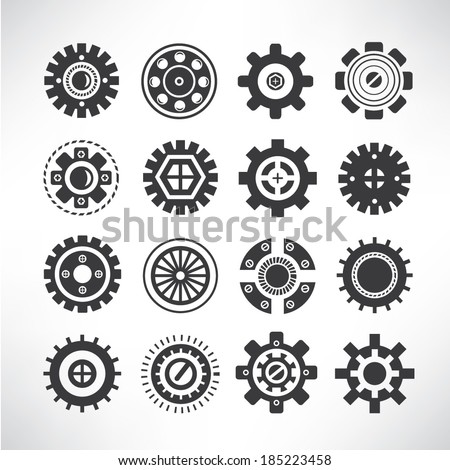 gear icons set
