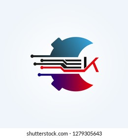 Gear icons templates, vector logo Technology for business corporate, elements, illustration - vector