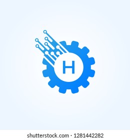 Gear icons templates, vector logo technology for business corporate, elements, illustration