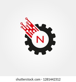 Gear icons templates, vector logo technology for business corporate, elements, illustration