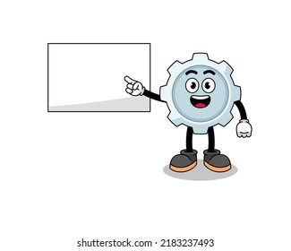 Zahnradgrafik bei der Präsentation , Zeichendesign