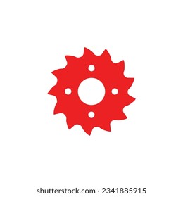 Gear illustration logo icon vector flat design template and symbol