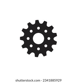 Icono de la ilustración del engranaje vector plantilla de diseño plano y símbolo