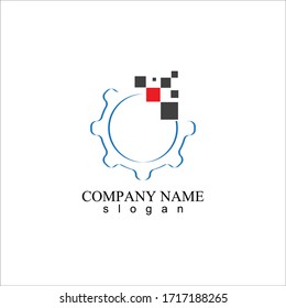 gear illustration template design logo and symbol icon vector