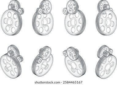 Gear illustration vector line art
