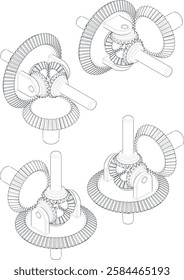 Gear illustration vector line art