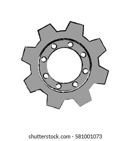 Gear industrial piece icon vector illustration graphic design