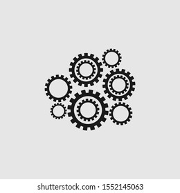gear industrial technology system work mechanisms vector illustration eps 10 icon