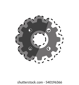 Gear industry machinery icon vector illustration graphic design