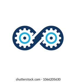 Gear Infinity Logo Icon Design