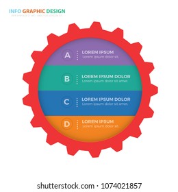 Gear info graphic vector design