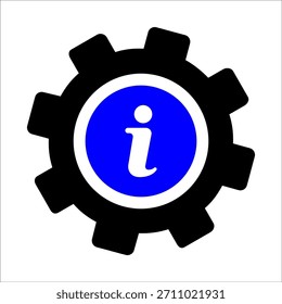 Diseño de Ilustración vectorial de íconos de información de engranajes