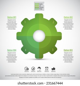 Gear - Infographic design template 