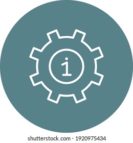 Imagen vectorial de icono de ajuste, información, configuración. También se puede utilizar para la asistencia al cliente. Idóneo para aplicaciones web, aplicaciones móviles y medios impresos.