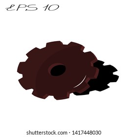gear isolated object on transparent background setting symbol