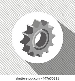 gear isometric isolated icon design, vector illustration  graphic 