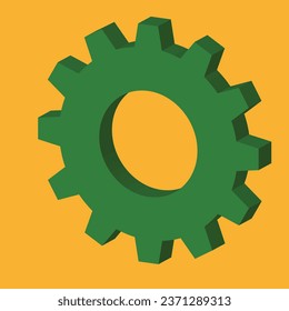 gear isometric Pro vector illustration Isometric