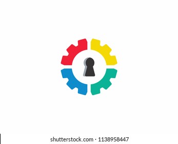 Gear and Keyhole Color