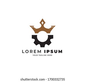 gear king logo design template vector