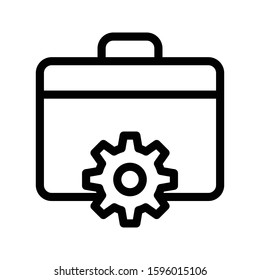 gear kit vector thin line icon 