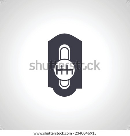 gear knob icon. speed shifter icon. manual gearbox icon.
