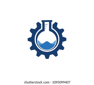 Gear and lab logo
