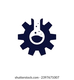 gear lab logo design vector illustration.