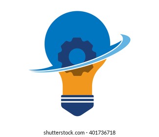 gear lamp bulb light idea image icon