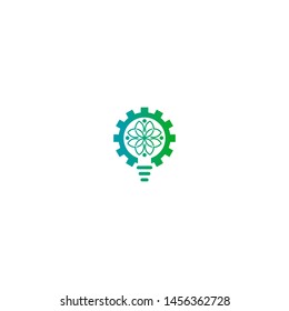 gear with lamp logo template