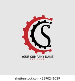 Gear letter CS logo icon design