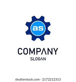gear with letter as logo template vector illustration isolated on white background