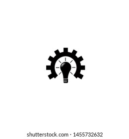 Gear and lighbulb icon design vector.