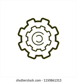 gear in line art style