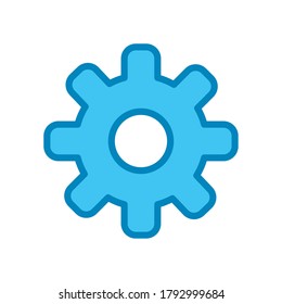 Gear line and gradient style icon design, construction work repair machine part technology industry and technical theme Vector illustration