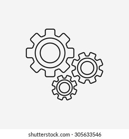 Gear line icon