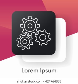 Gear line icon