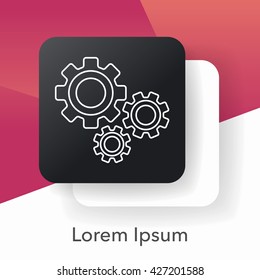 Gear line icon