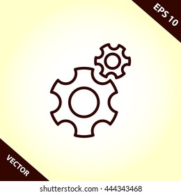 gear line icon