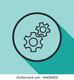 gear line icon