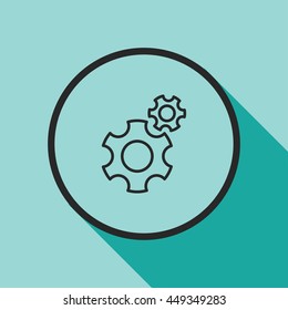 gear line icon