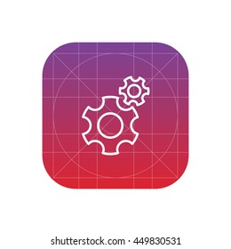 gear line icon
