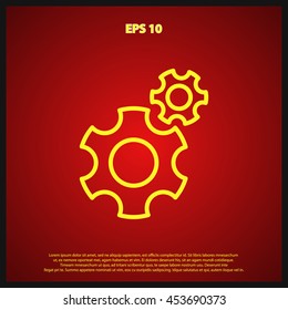 gear line icon