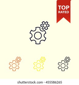 gear line icon