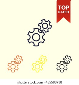 gear line icon
