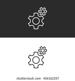 gear line icon