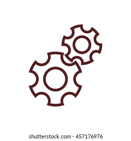 gear line icon